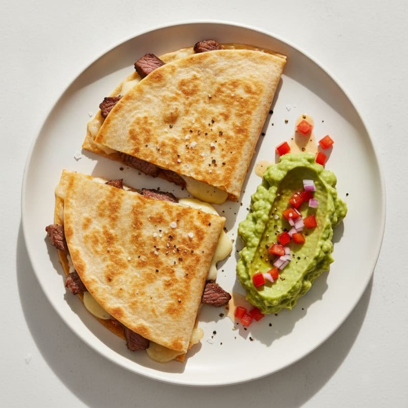 Carne Asada Quesadillas with Guacamole