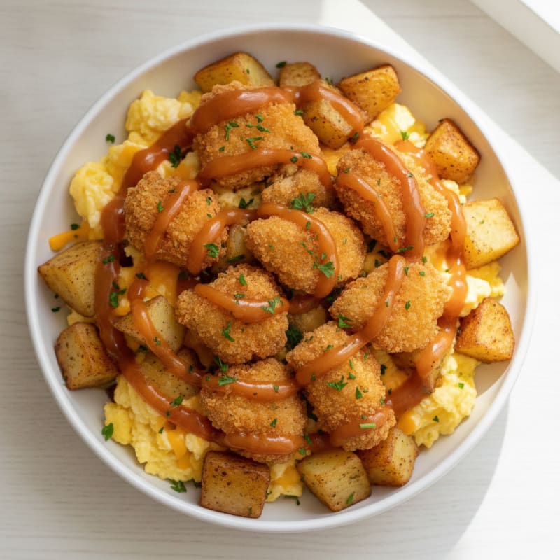 Air-Fried Chicken & Egg Breakfast Bowl