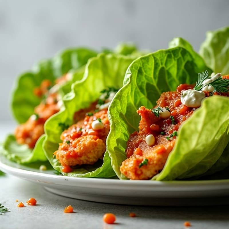 Crispy Buffalo Chicken Lettuce Wrap