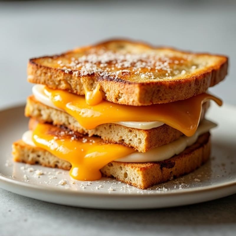 Crispy Three-Cheese Sourdough Stack