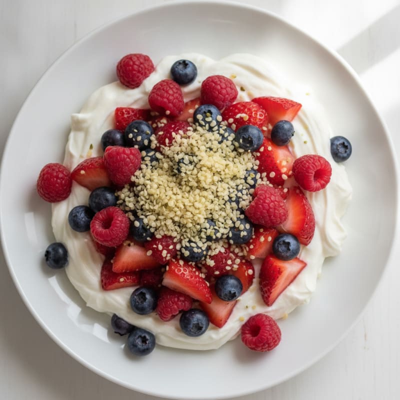 Greek Yogurt Protein Parfait with Mixed Berries