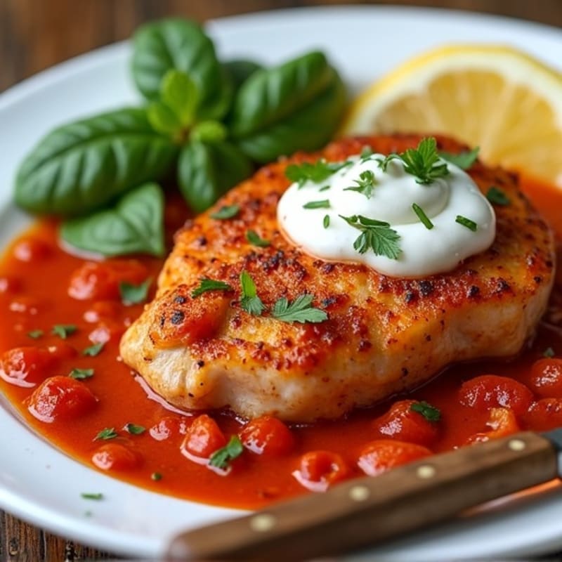 Pan-Seared Spiced Chicken with Creamy Tomato Sauce