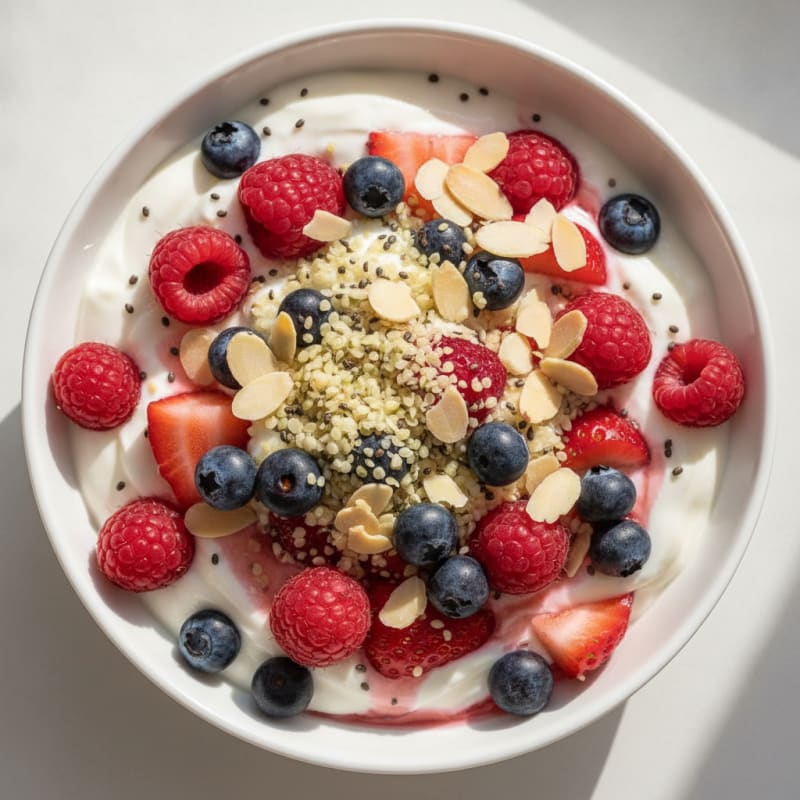 Creamy Greek Yogurt Protein Parfait with Mixed Berries