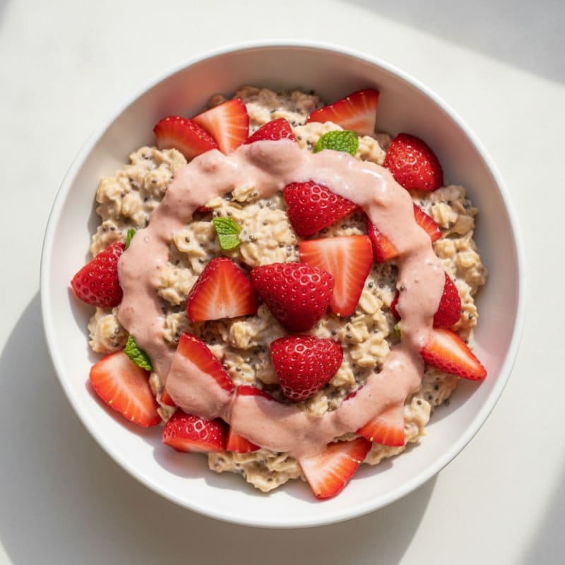 Strawberry Shortcake Overnight Oats