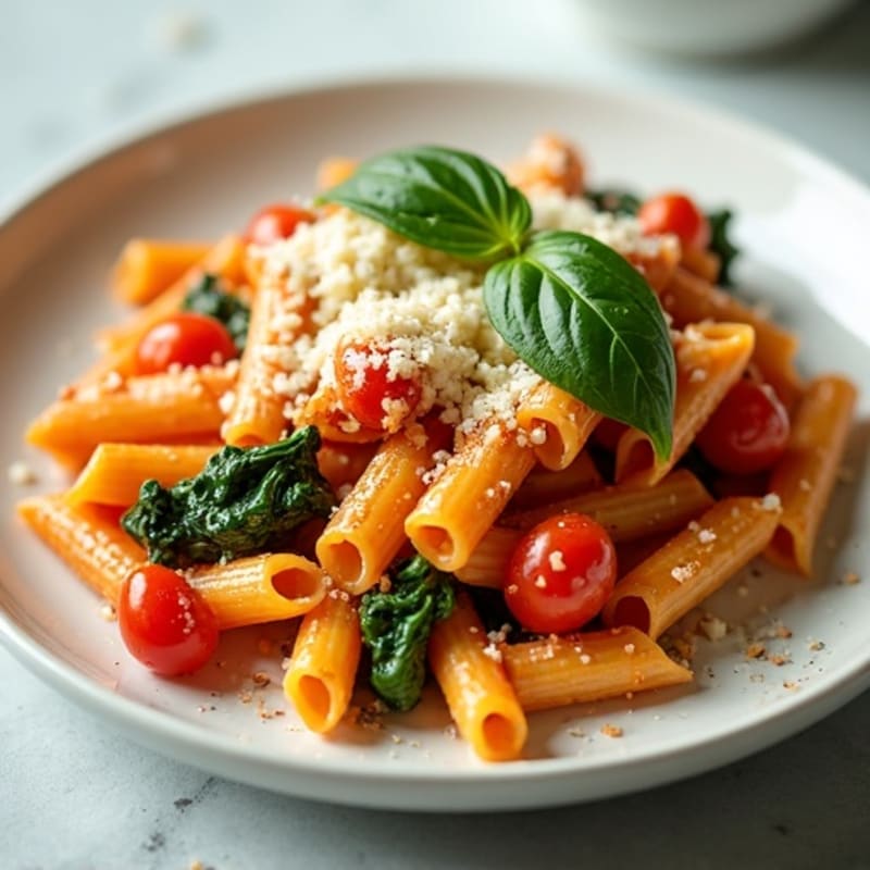 Healthy Baked Ziti with Lean Ground Turkey and Spinach