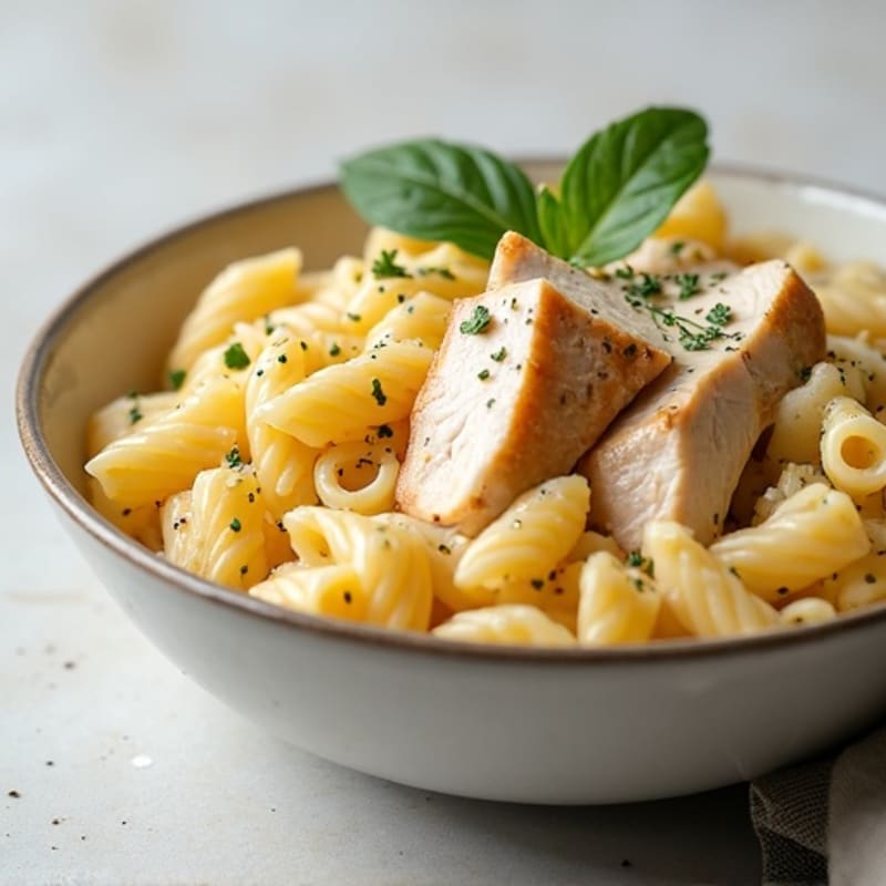 Creamy Protein-Packed Chicken Penne with Cauliflower Alfredo