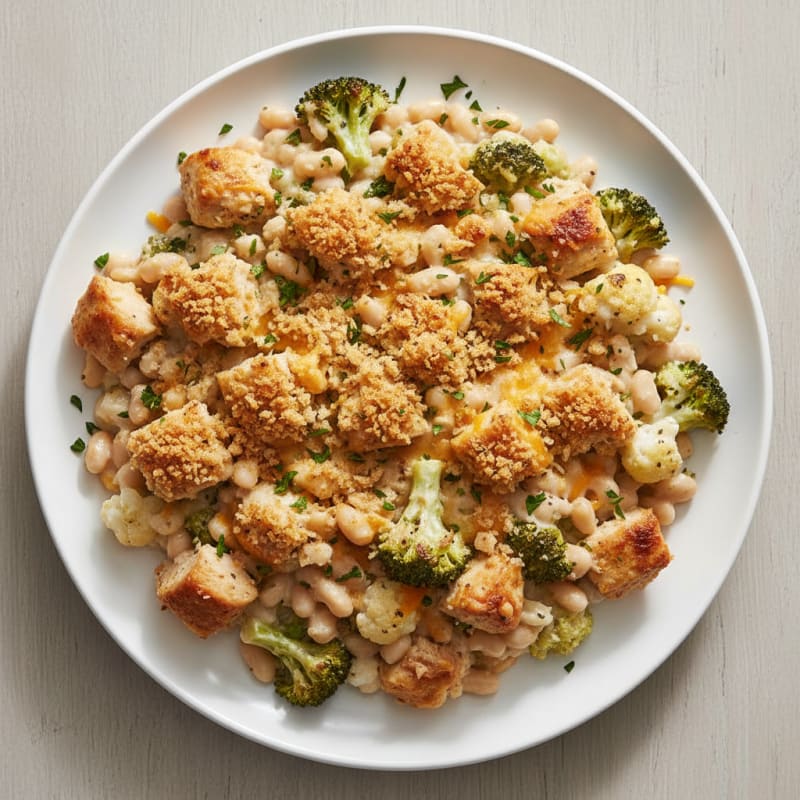 Creamy Baked Chicken and Veggie Casserole