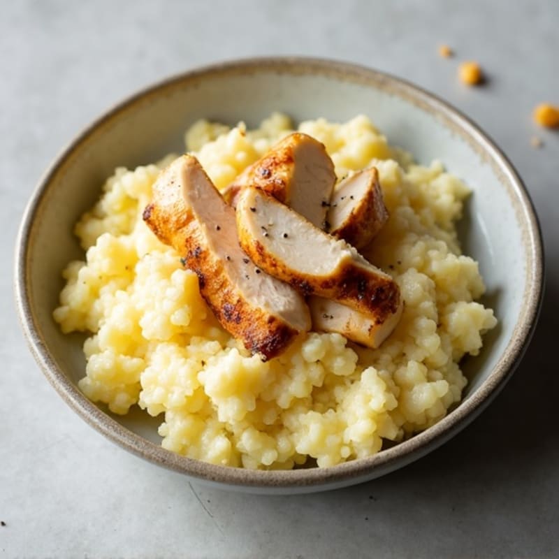 Creamy Cauliflower-Potato Mash with Roasted Garlic