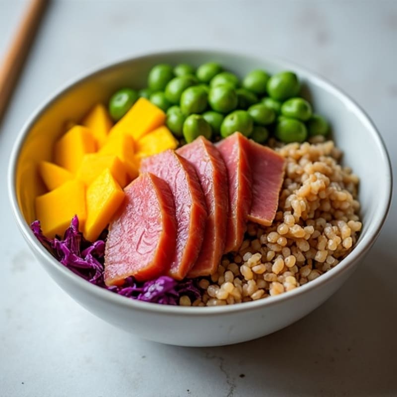 Fresh Ahi Tuna Poke Bowl with Mango