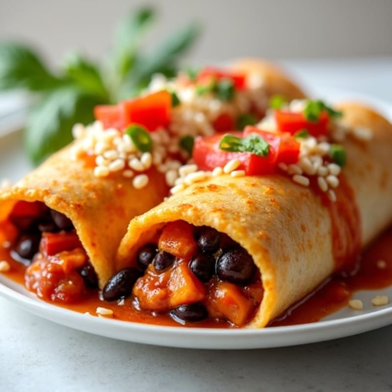 Healthy Chicken and Black Bean Enchiladas