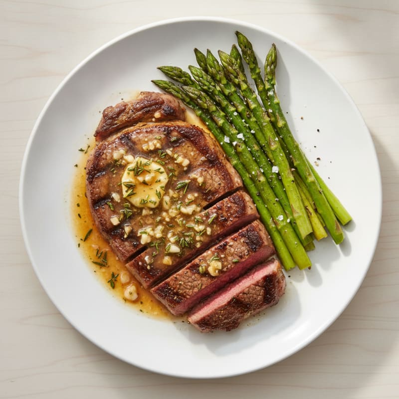 Garlic Herb Butter Pan-Seared Steak