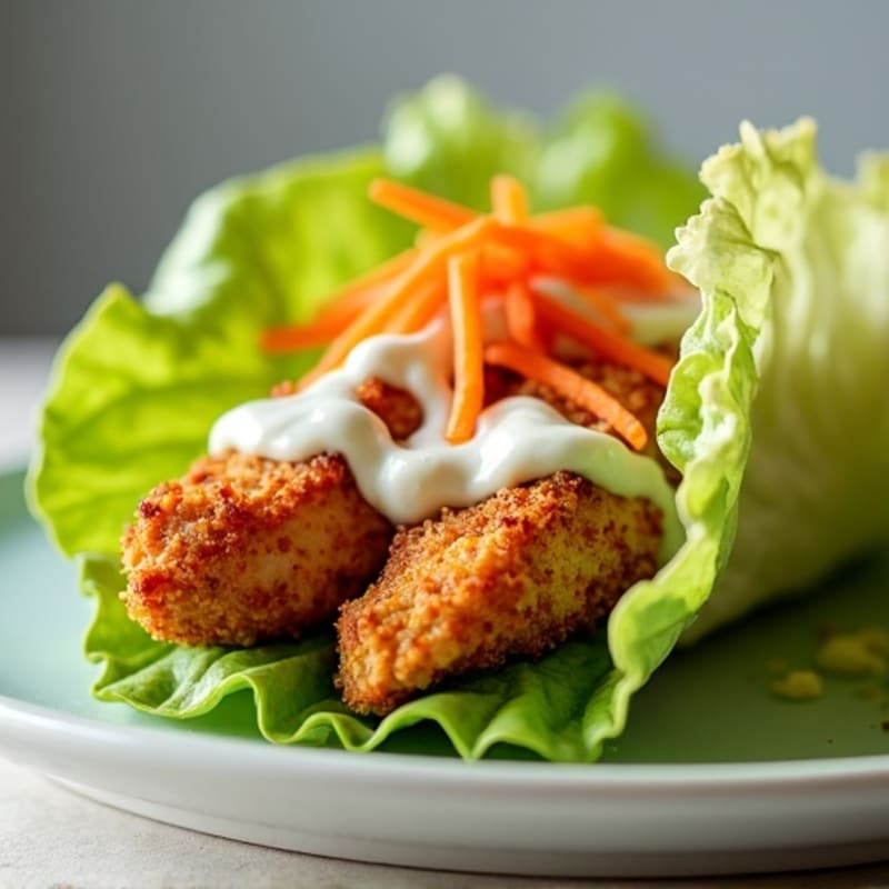 Crispy Buffalo Chicken Lettuce Wrap