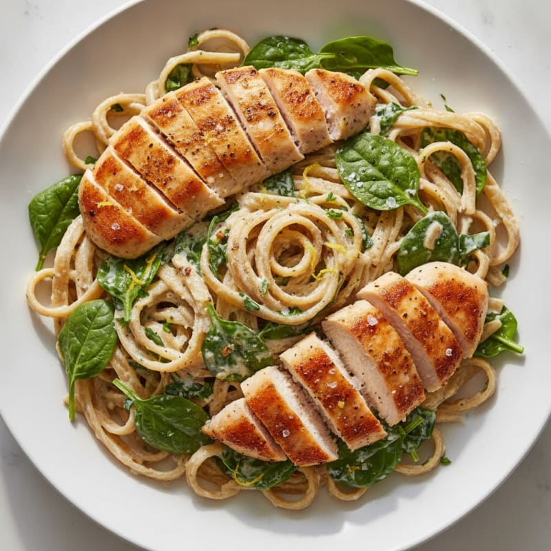Lemon-Herb Chicken Fettuccine Alfredo