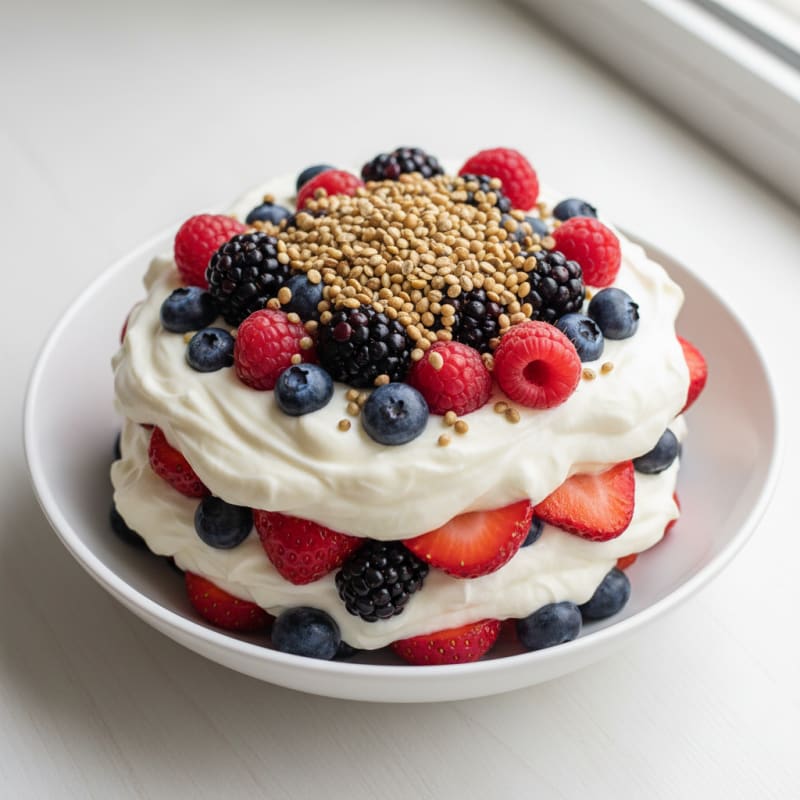 Creamy Greek Yogurt Protein Parfait with Mixed Berries