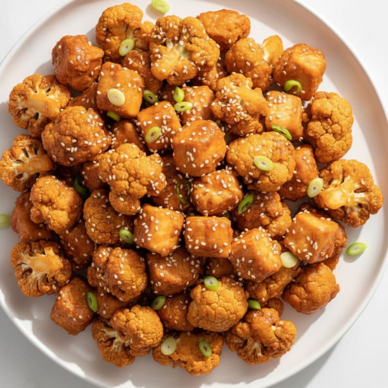 Korean Fried Cauliflower with Sweet Chili Glaze
