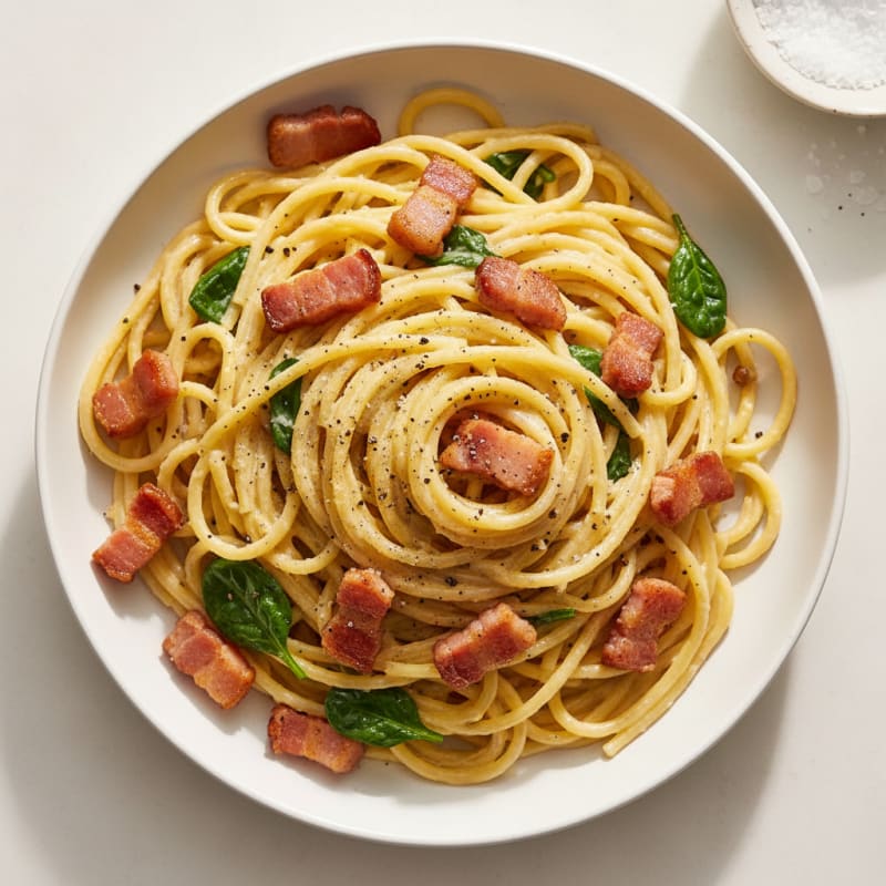 Classic Carbonara with Crispy Pancetta