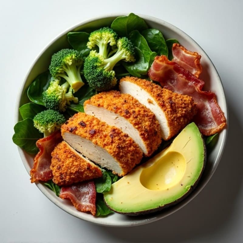 Crispy Ranch Chicken with Turkey Bacon Bowl