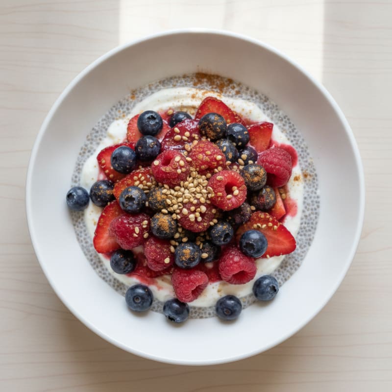 Berry Chia Seed Pudding Parfait