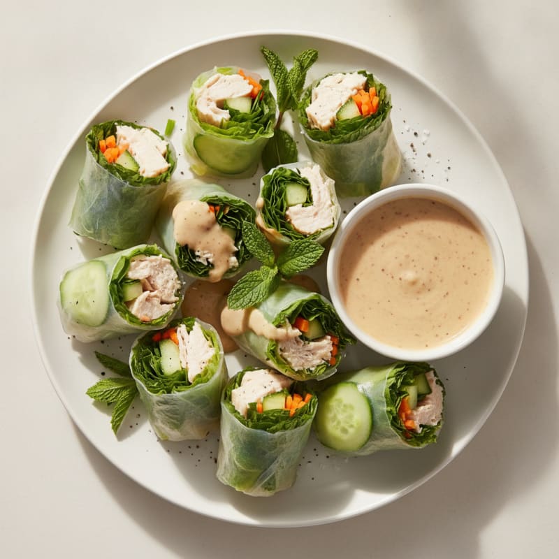 Chicken Fresh Rice Paper Rolls