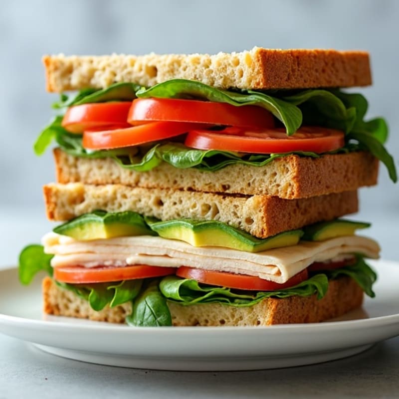 Stacked Turkey Club with Fresh Avocado