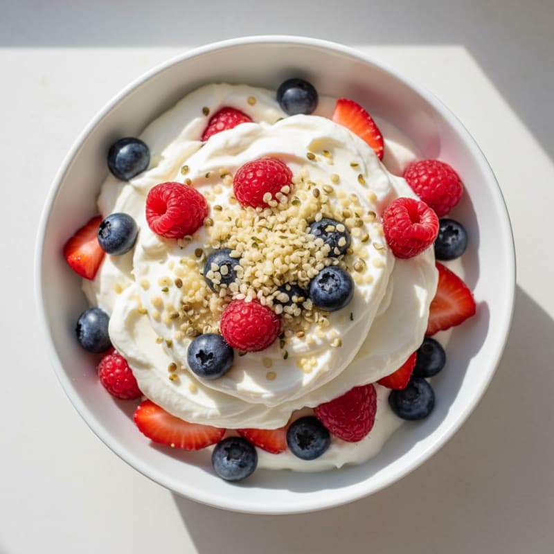 Silky Greek Yogurt Protein Parfait with Berries