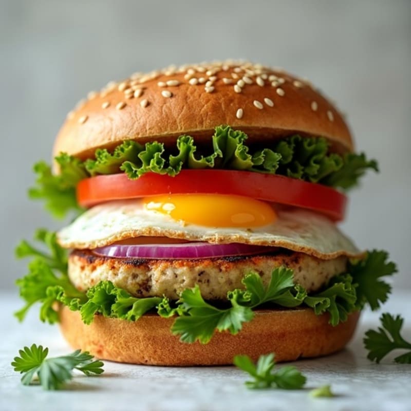 Lean Turkey Burger with Fresh Herbs