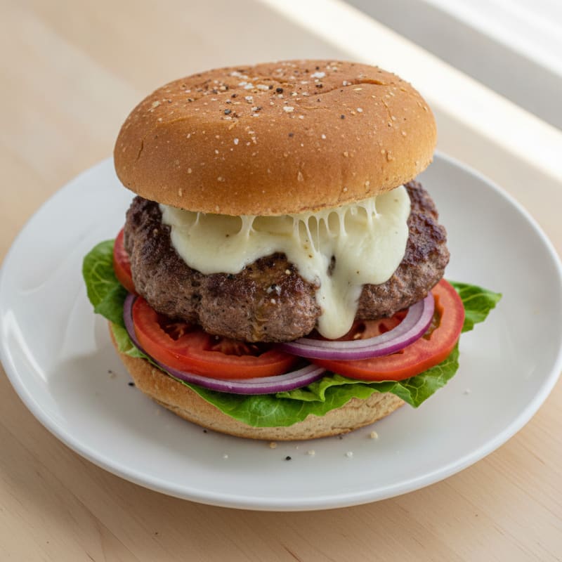 Mozzarella Stick Beef Burger