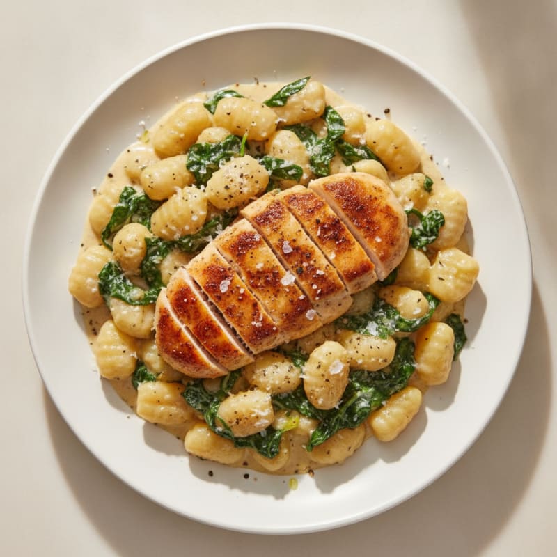 Pan-Seared Chicken with Creamy Gnocchi