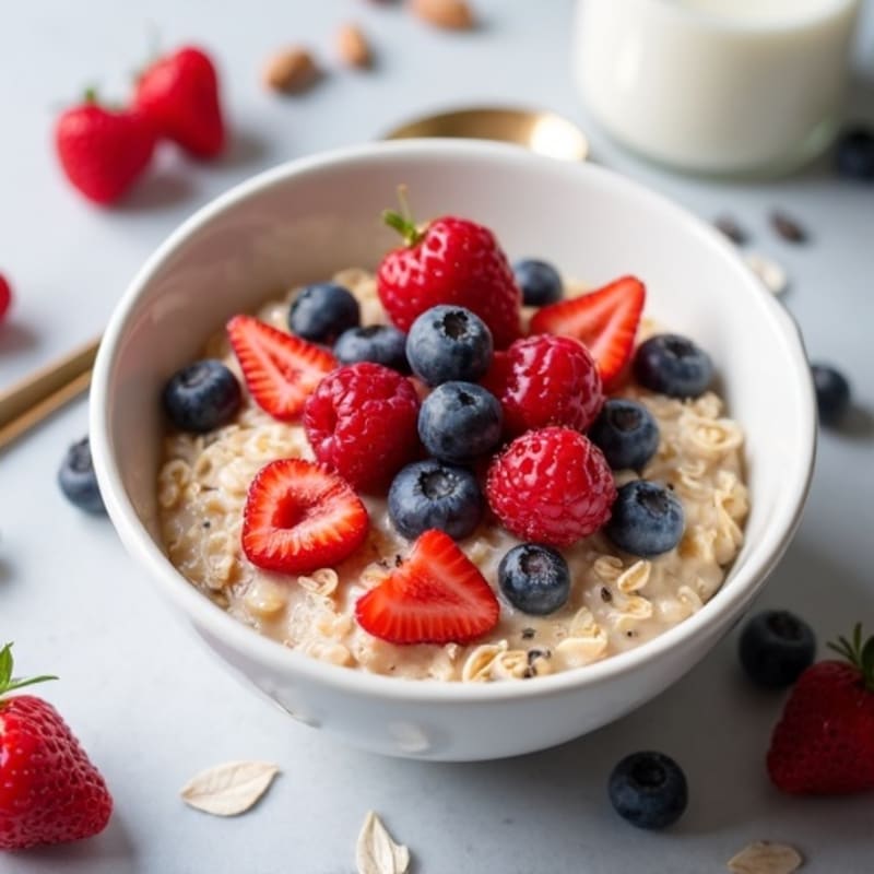 Creamy High Protein Berry Oats