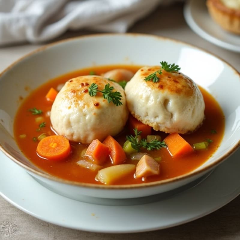 Hearty Chicken Stew with Fluffy Herbed Dumplings