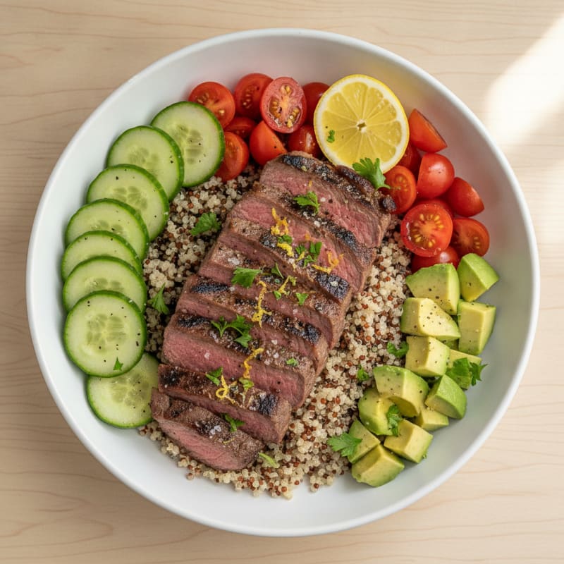 Grilled Steak and Quinoa Power Bowl