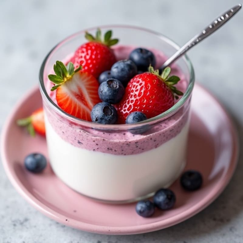 Silky Greek Yogurt Protein Pudding with Berries