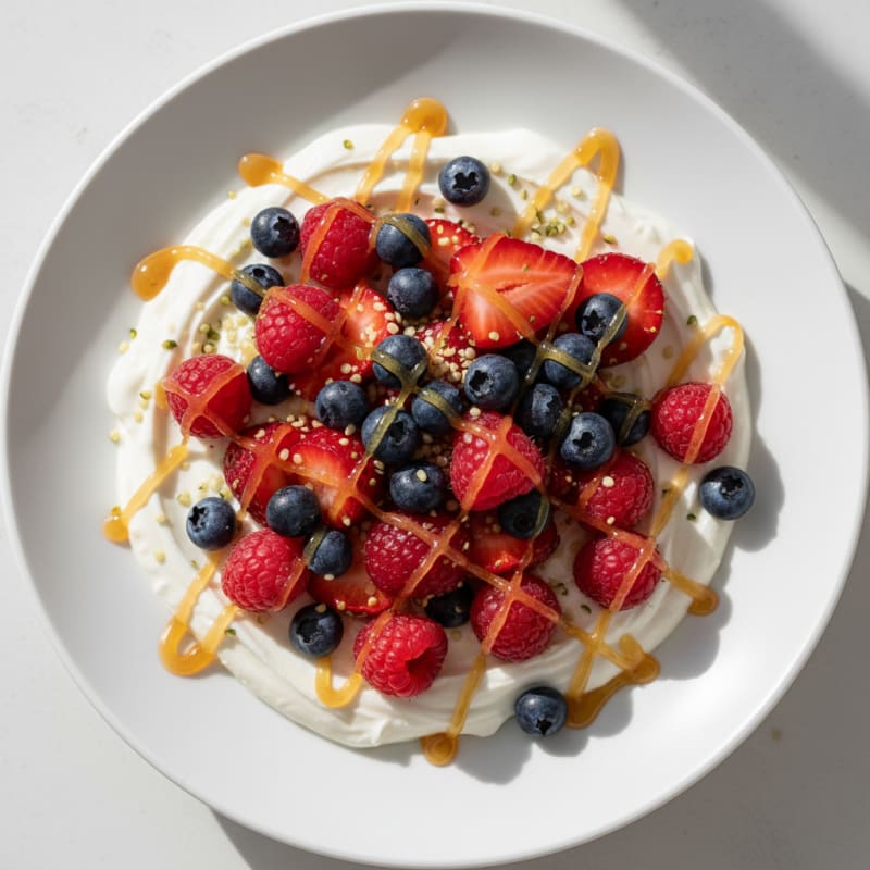 Silky Greek Yogurt Protein Bowl with Mixed Berries