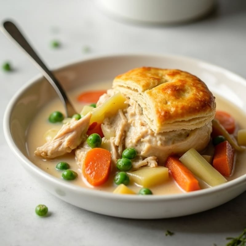 Lightened-Up Creamy Chicken and Root Vegetable Pot Pie