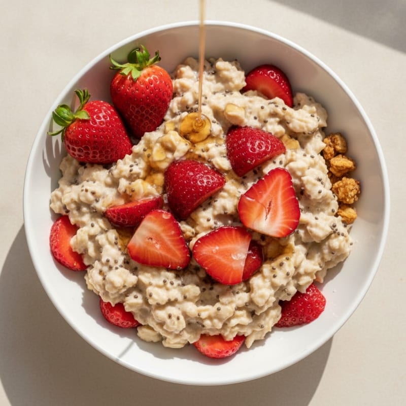 Strawberry Shortcake Overnight Oats