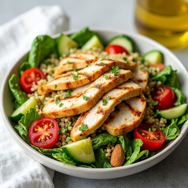 Grilled Chicken and Quinoa Salad with Lemon Vinaigrette
