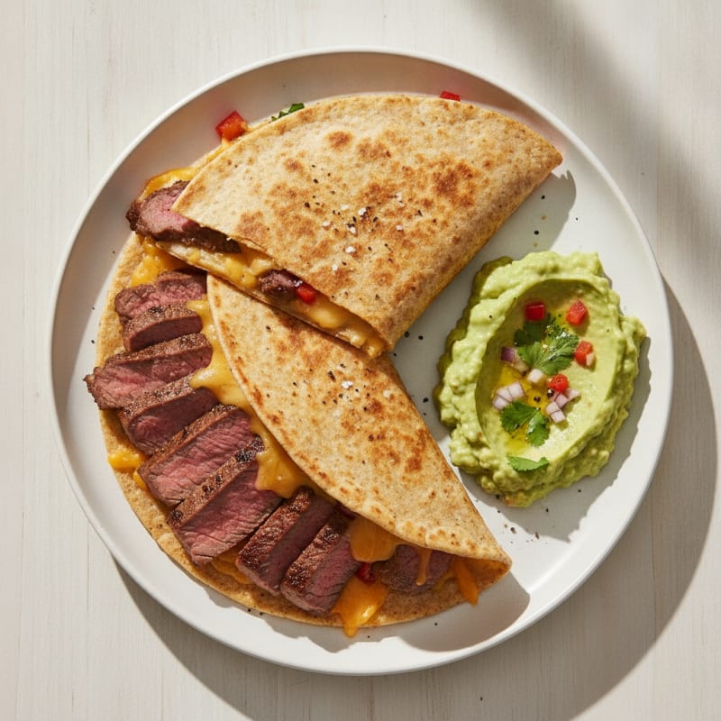 Carne Asada Quesadillas with Guacamole