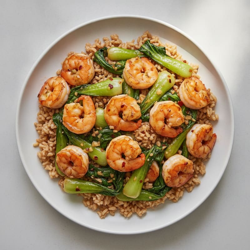Garlic Shrimp and Bok Choy Stir-Fry