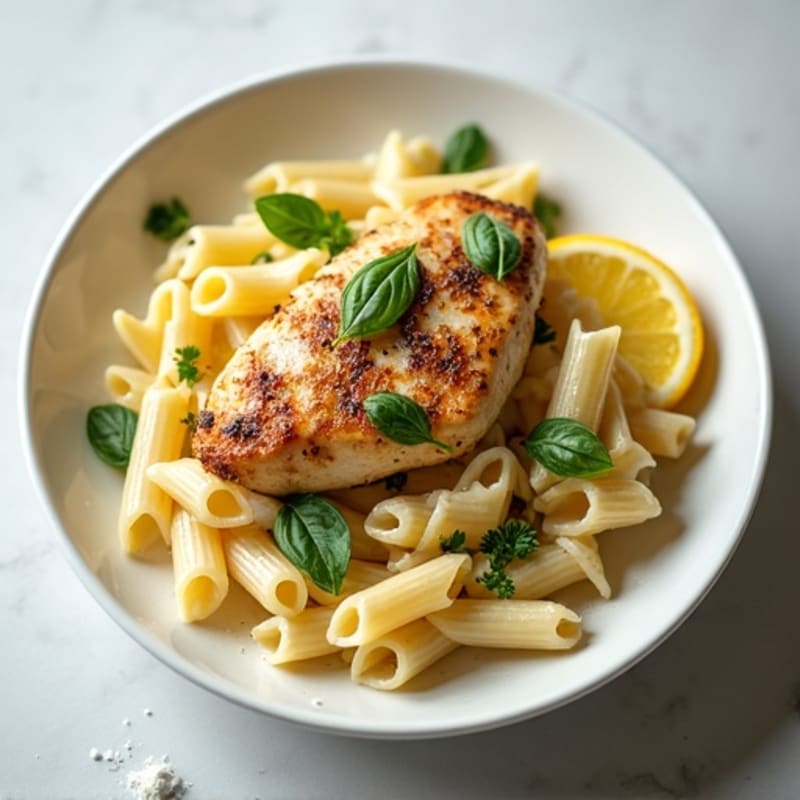 Creamy Lemon Garlic Chicken Pasta with Fresh Herbs