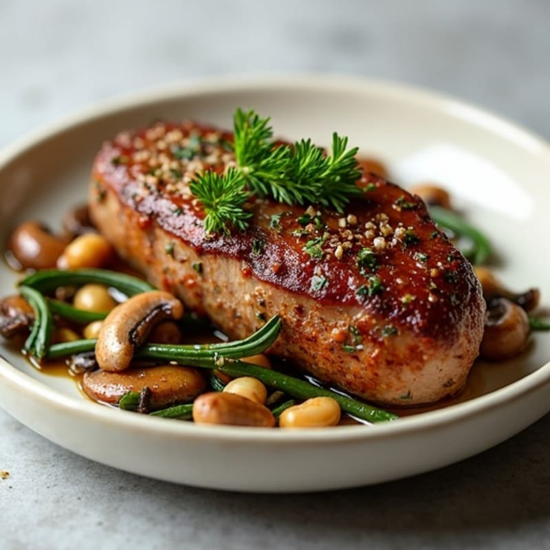Roasted Beef Tenderloin with Mushroom-Herb Crust