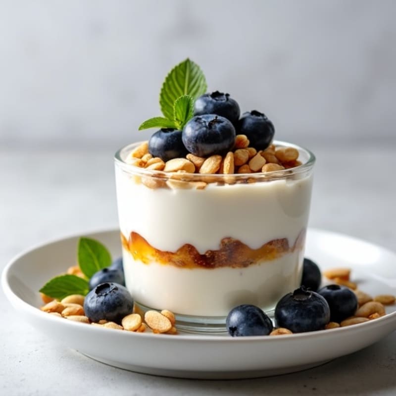 Cottage Cheese and Greek Yogurt Parfait with Toasted Almonds