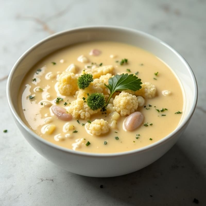 Creamy Cauliflower Clam Chowder