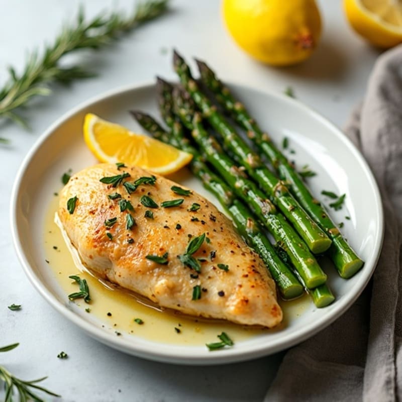 Sheet Pan Lemon Herb Chicken and Roasted Asparagus