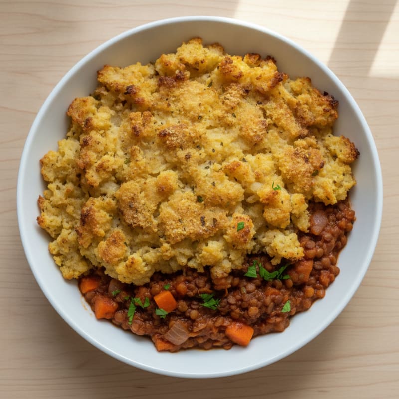 Lentil Shepherd's Pie with Root Vegetable Mash