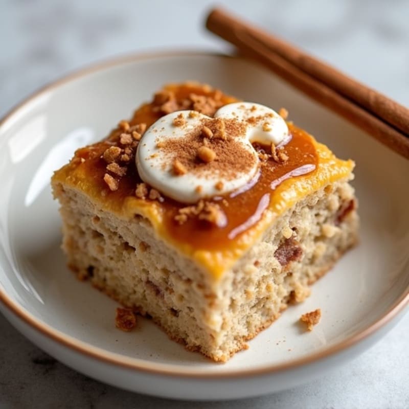 Protein-Packed Cinnamon Roll Baked Oats