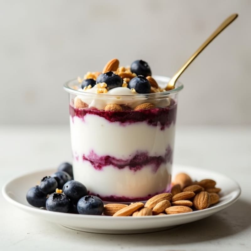 Creamy Greek Yogurt Protein Parfait with Almonds