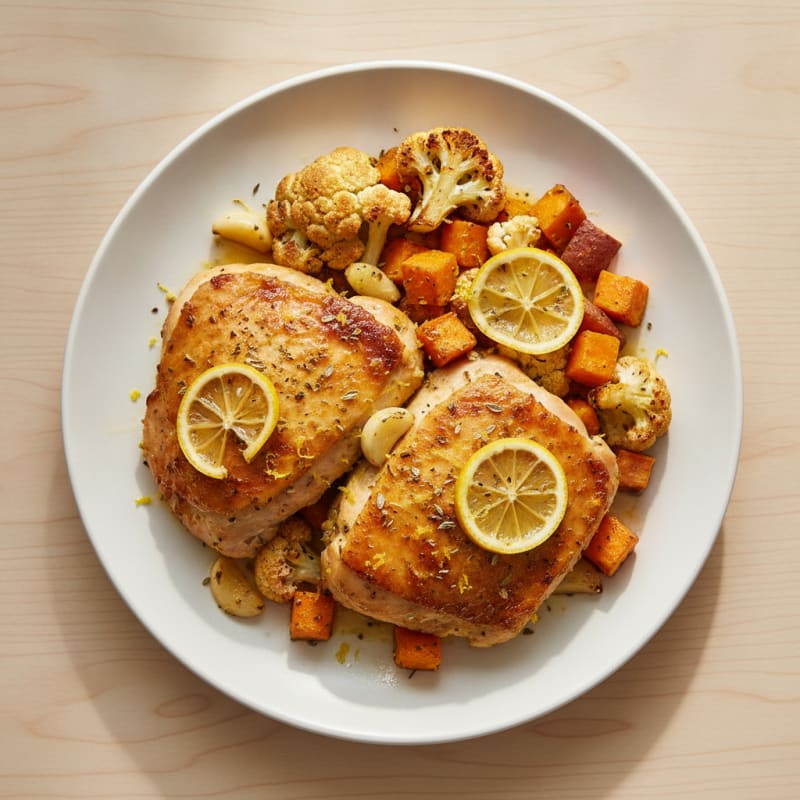 Lemon-Herb Roasted Chicken Thighs