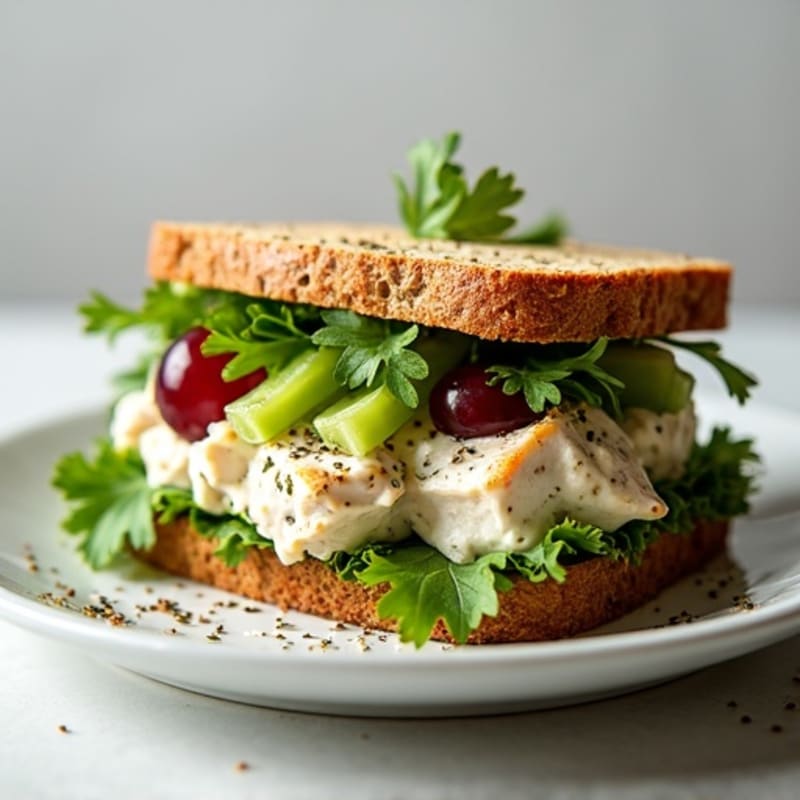 Herb-Roasted Chicken and Greek Yogurt Salad Sandwich