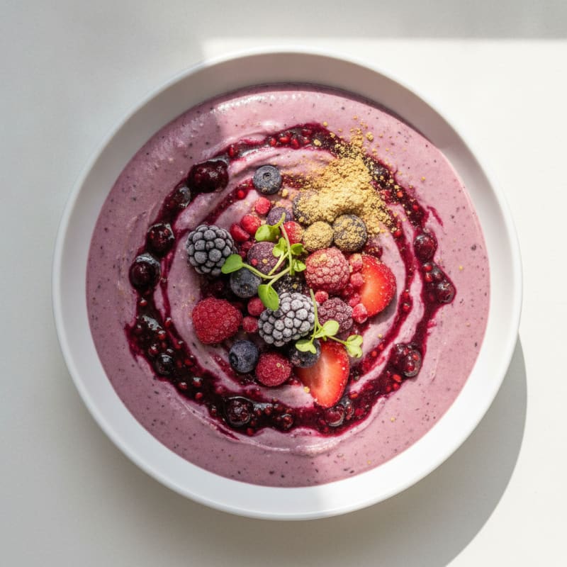 Silky Tofu Berry Protein Smoothie