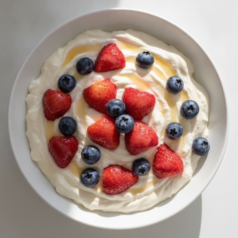 Silky Greek Yogurt Protein Pudding with Berries